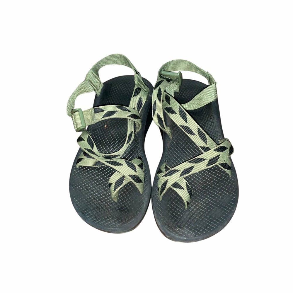 Chaco Z/2 Classic Sandals Olive Green Geometric Toe Loop Women’s 8